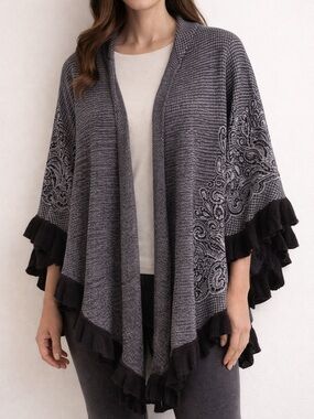 Coco + Carmen Gray Cape Jacket